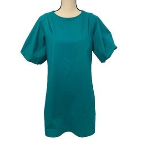 Amanda Uprichard Revolve Puff Arm Mini Dress Size Small Teal